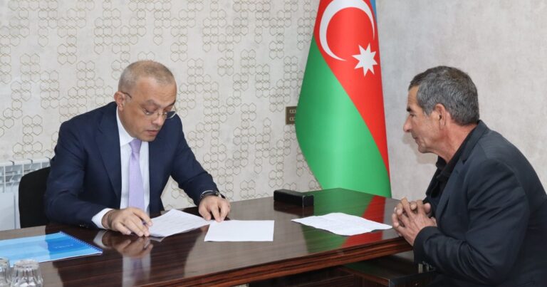 Azərbaycan Dövlət Su Ehtiyatları Agentliyinin sədri Yevlax rayonunda vətəndaşlarla görüşüb – FOTOLAR