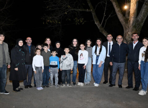 Leyla Əliyeva və Arzu Əliyeva Pəncəli Teymurovun ailəsi ilə görüşdü