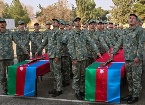 Azərbaycan Ordusunda andiçmə mərasimləri keçirildi