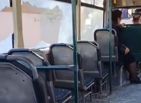 Sürücü avtobusu niyə bu vəziyyətdə idarə edib? – VİDEO