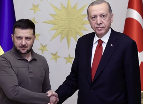 Ərdoğanla Zelenskinin görüşü başladı