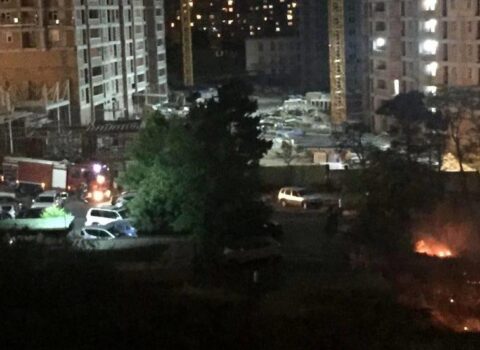 Bakıda obyekt yandı – Video