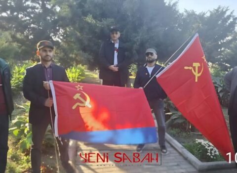 Bakıda SSRİ-i bayrağı ilə aksiya – Azərbaycan bayrağını unudanlar kimdir? – FOTOLAR