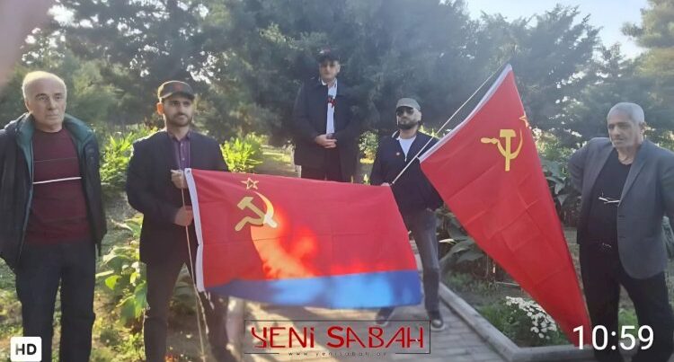 Bakıda SSRİ-i bayrağı ilə aksiya – Azərbaycan bayrağını unudanlar kimdir? – FOTOLAR