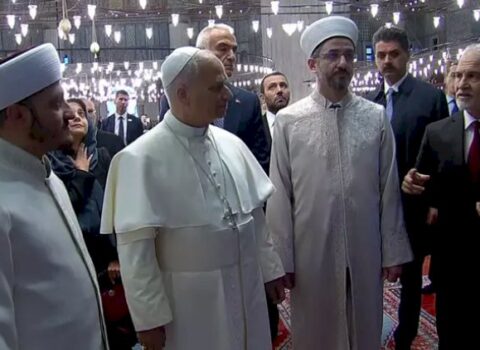 Roma Papası Sultan Əhməd məscidində – FOTOLAR