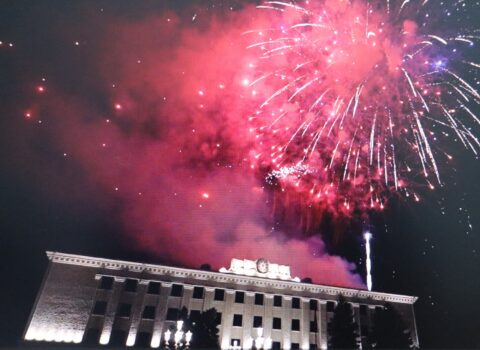 Xankəndidə Zəfər atəşfəşanlığı – FOTO