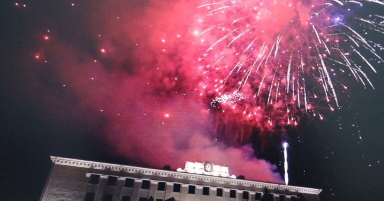 Xankəndidə Zəfər atəşfəşanlığı – FOTO