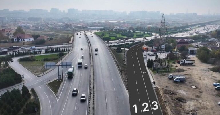 Zabrat yolunda xüsusi hərəkət zolağı yaradıldı Zabrat yolunda xüsusi hərəkət zolağı yaradıldı