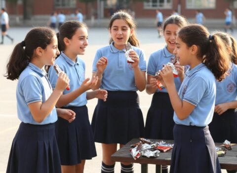 Pulsuz paylanan şokoladdan 20 şagird zəhərləndi