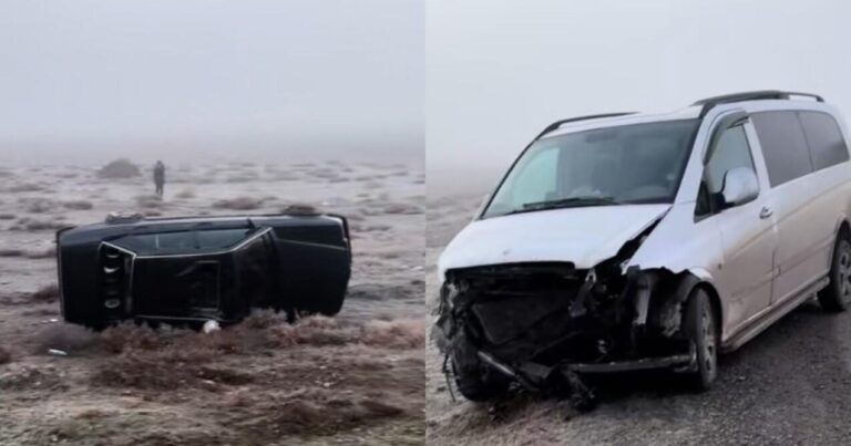 Buzlu yol zəncirvari qəzaya səbəb oldu – VİDEO Buzlu yol zəncirvari qəzaya səbəb oldu – VİDEO