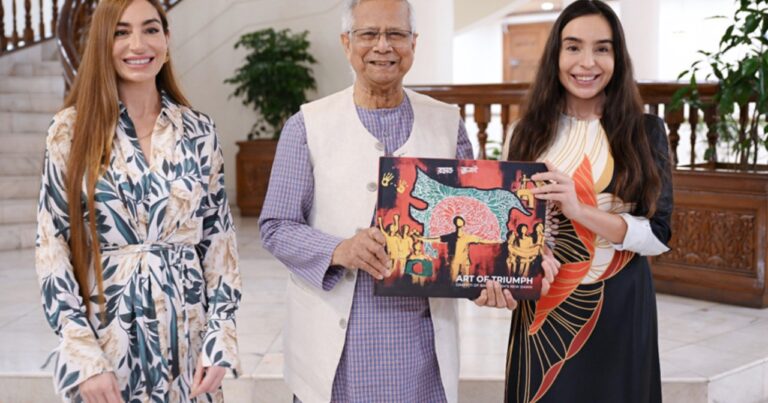 Leyla və Arzu Əliyevalar Məhəmməd Yunusla görüşdülər – FOTOLAR