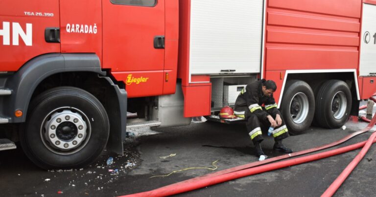 Maştağada obyektdə yanğın olub – VİDEO