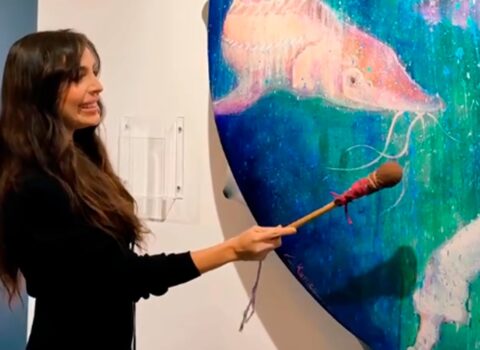 Leyla Əliyeva sərgidən paylaşım etdi – Video