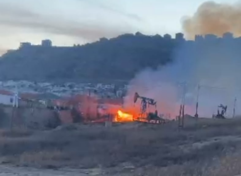 Bakıda neft quyusunda yanğın oldu