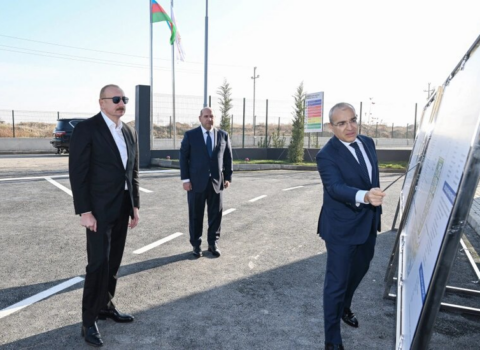 İlham Əliyev Ağdama getdi