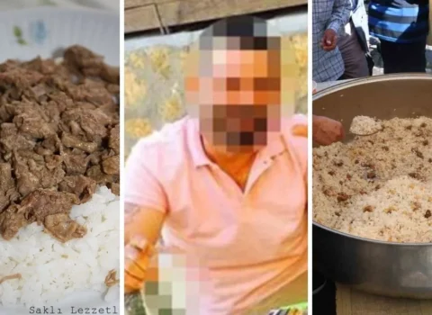 Atasına donuz ətindən ehsan verdi