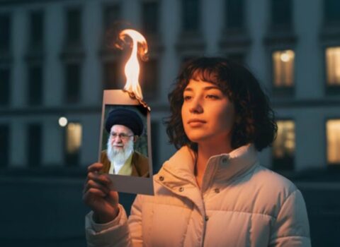 Xameneinin fotosuna od vurub, siqaret yandırdılar – FOTO