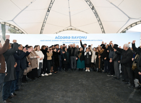 Prezident Ağdərənin Aşağı Oratağ, Çıldıran, Heyvalı və Çapar kəndlərinin sakinləri ilə görüşü