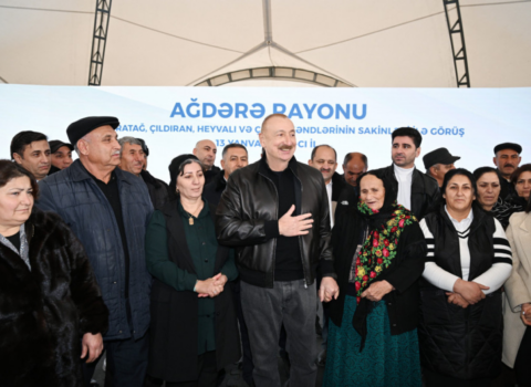 Prezident Ağdərə sakinləri ilə görüşündən paylaşım etdi