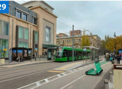 Tramvay xətti “28 May” ərazisində belə görünəcək – FOTO