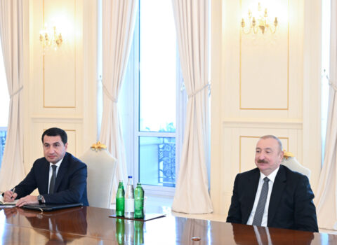 Prezident ABŞ nümayəndə heyətini qəbul etdi – Fotolar