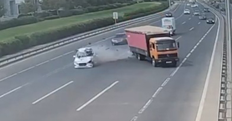 Bakıdakı ağır qəzanın görüntüləri – VİDEO