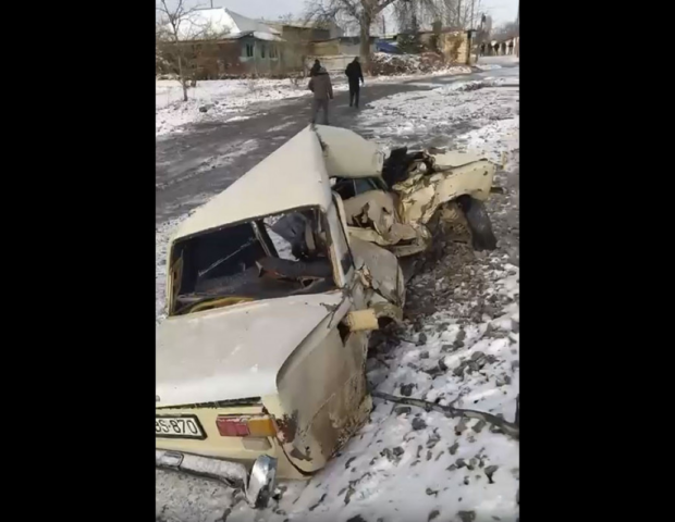 Xaçmazda qatarla avtomobil toqquşdu – VİDEO