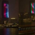 Belqradın ən hündür binasında Azərbaycan bayrağı əks olundu – VİDEO