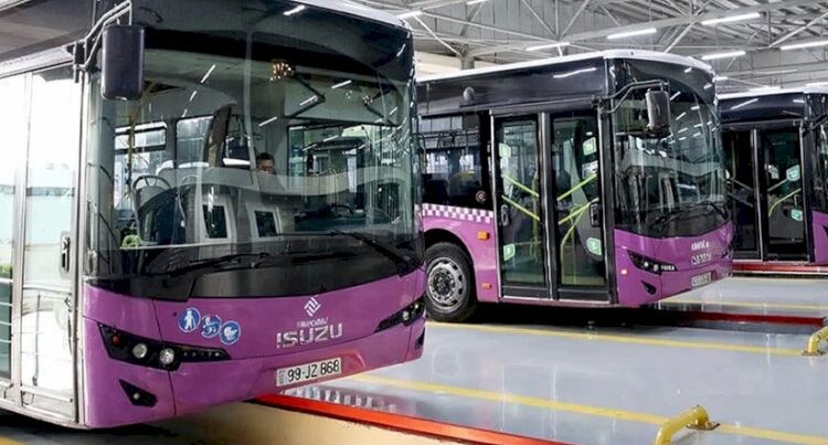 Bakıda daha bir marşrut üzrə avtobuslar yeniləndi Bakıda daha bir marşrut üzrə avtobuslar yeniləndi