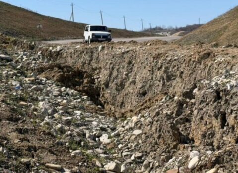 Muğanlı-İsmayıllı yolunun mühafizə zolağında sürüşmə olub