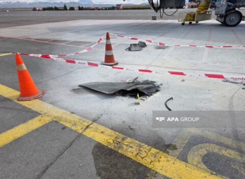 Dronun düşdüyü ərazidən GÖRÜNTÜLƏR