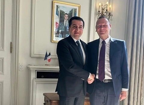 Hikmət Hacıyev Makronun müşaviri ilə görüşdü