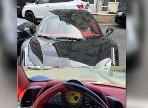 Avtobus zolağında hərəkət edən “Ferrari” saxlanıldı