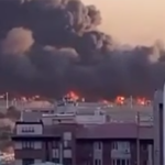 Tehranda hava limanı vuruldu – Video