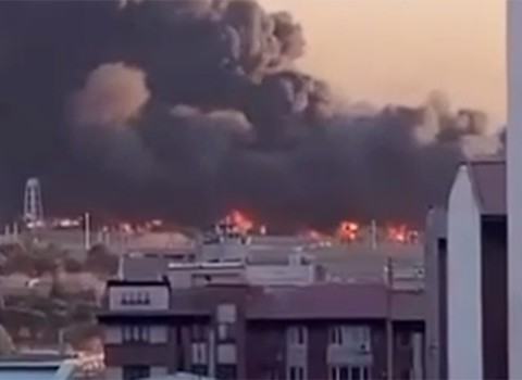 Tehranda hava limanı vuruldu – Video