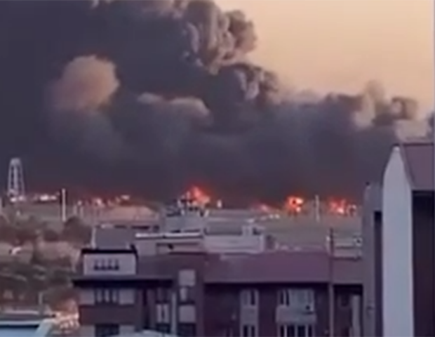 Tehranda hava limanı vuruldu – Video