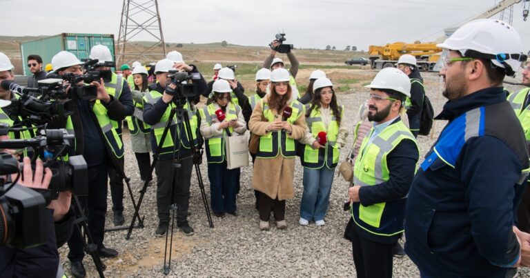 Tullantı sutəmizləyici qurğunun və kollektorun tikinti ərazisinə mediatur təşkil olundu – FOTO+VİDEO