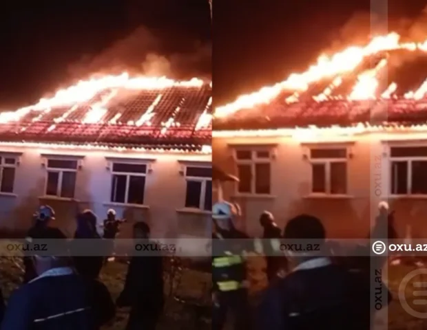 Qəbələdə fərdi yaşayış evi yanır – VİDEO