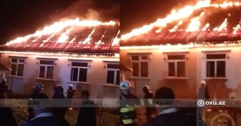 Qəbələdə fərdi yaşayış evi yanır – VİDEO