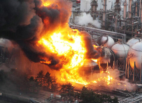 ABŞ-da neft zavoduna hücum: Dəhşətli yanğın başladı