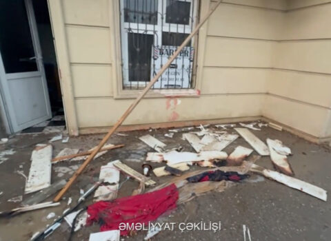 Bakıda obyektdə partlayış – Video