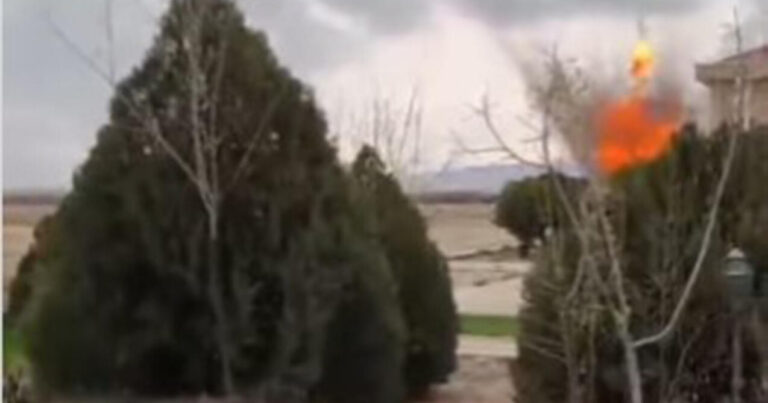 Məktəb ərazisinə düşən dronun ANBAAN VİDEOSU