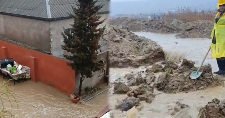 Sulutəpəni yağış suları basdı, hərəkət çətinləşdi – Video