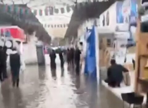 “Sədərək” ticarət mərkəzini su basdı – VİDEO