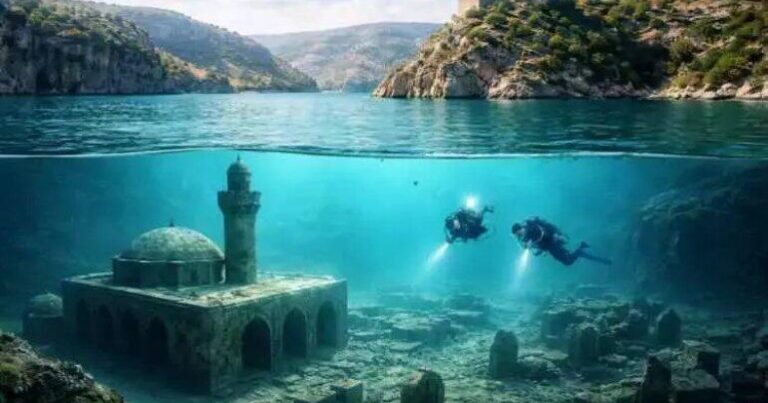 Sular çəkildi, 2400 illik bir sirr ortaya çıxdı Sular çəkildi, 2400 illik bir sirr ortaya çıxdı