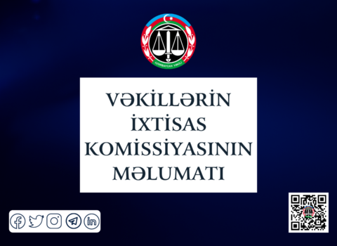 Vəkilliyə qəbulla bağlı yazılı test mərhələsi barədə məlumat