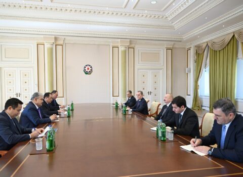 İlham Əliyev qazaxıstanlı nazirləri qəbul etdi – Foto