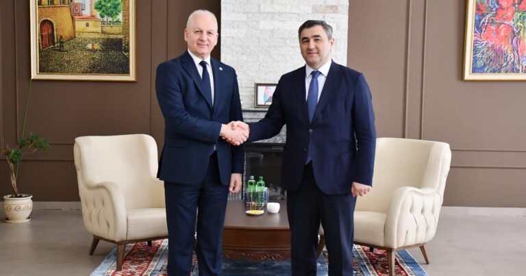 Türk Akademiyasının prezidenti Şahin Mustafayev  Azərbaycanın Qazaxıstandakı səfiri Ağalar Atamoğlanovla görüşdü – FOTOLAR