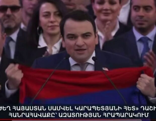 İrəvanda rusiyayönlü qüvvələrin mitinqi: Separatçı simvollar və revanşist şüarlar