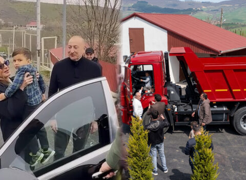 Prezident balaca Ayazın ailəsinə “Kamaz” hədiyyə etdi – VİDEO